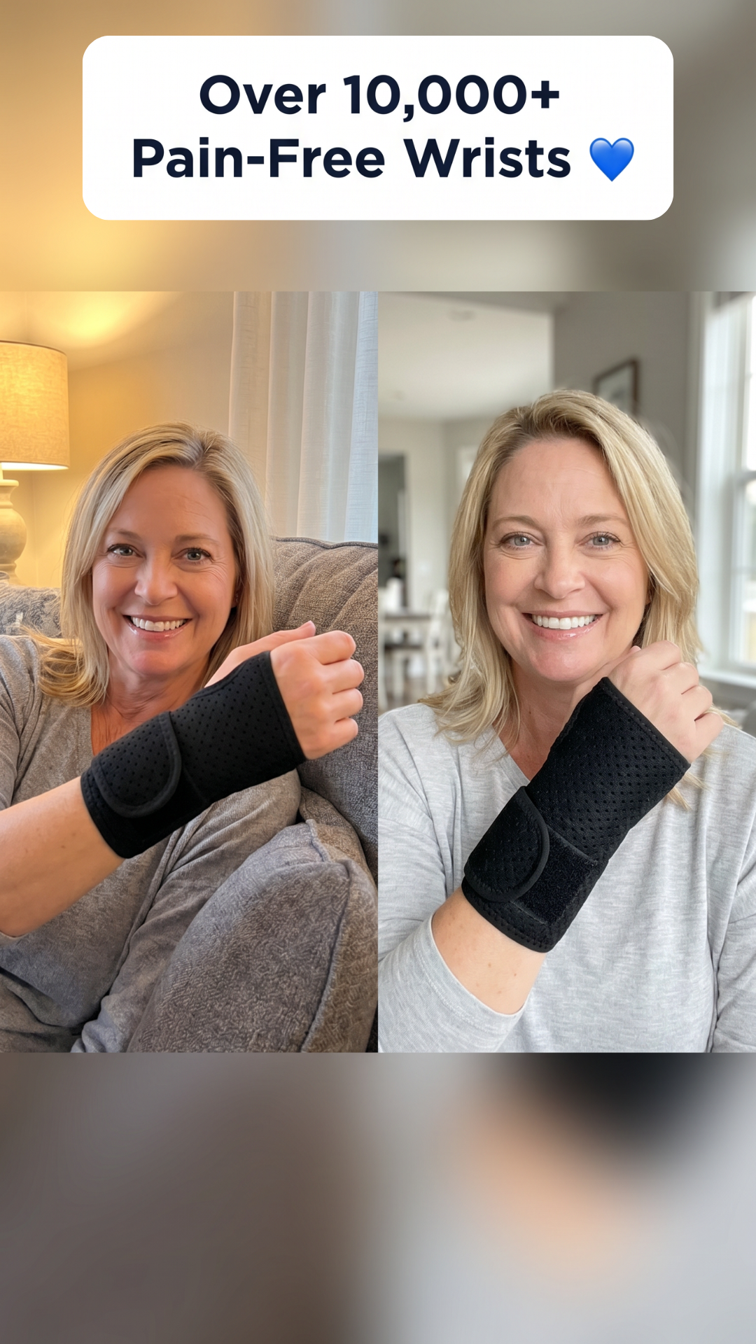 Sleepwrist carpal tunnel brace worn on wrist