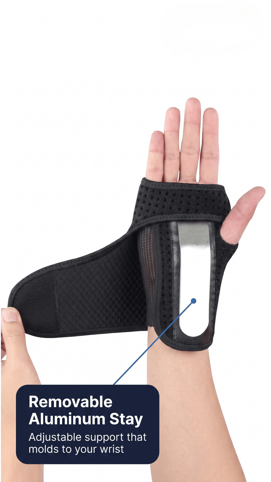 Sleepwrist Carpal Tunnel Brace - adjustable wrist support for left and right hand