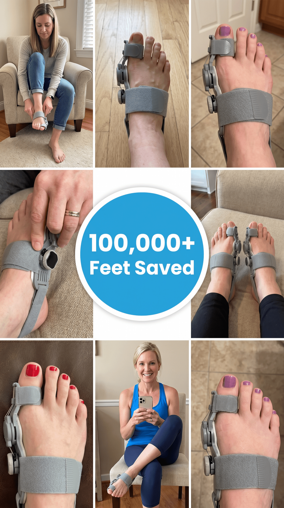 Sleeprelief Bunion Corrector - customer results bunion correction before and after